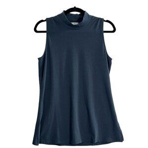 JAMES PERSE Women Sleeveless Mock Neck Jersey Knit Top Sz 3/L‎ Green hb-19